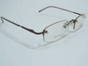 Efü 6209Fém, fúrt szemüveg keret barna 49-18-135